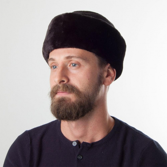 Cossack Toque with Ear Flaps - Black Chechia - Traclet Cossack Toque with Ear Flaps - Black Chechia - Traclet