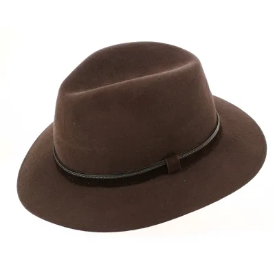 Brown Wool Felt Traveller Hat Aquila - Traclet Reference: 13850 | Traclet Hat Shop