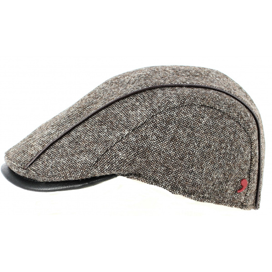 Brown Tweed Naples Flat Cap - Traclet