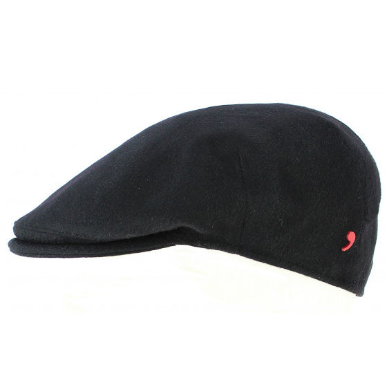 Black Cashmere Pesaro Flat Cap - Traclet