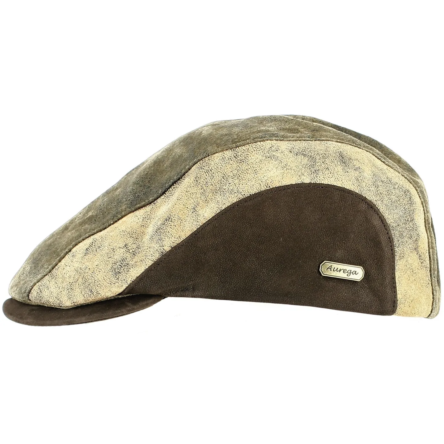 Chambéon Leather Patchwork Flat Cap - Fléchet Reference: 8655 | Chapellerie Traclet