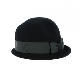 Chapeau cloche feutre laine noir Lucia - Traclet