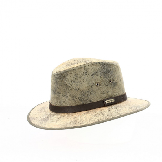 Auckland Brown Leather Hat - Traclet