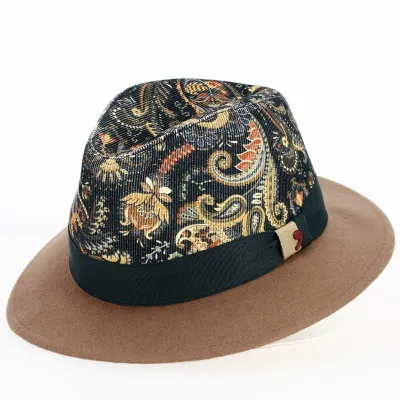 Chapeau Fedora Le colory feutre laine marron - Traclet