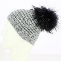 Sagrado Grey Wool & Mohair Fur Hat - Traclet