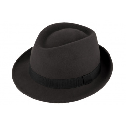 Bilbao Grey Felt Porkpie Hat - Traclet