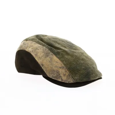 Casquette Plate Verona Patchwork Cuir- Traclet