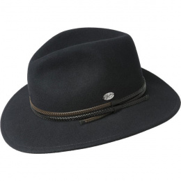 Fedora Nelles Black Wool Felt Hat - Bailey