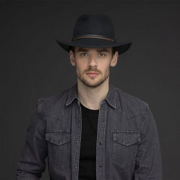 Fedora Nelles Black Wool Felt Hat - Bailey