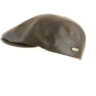 Napoli brown polyester flat cap - Traclet