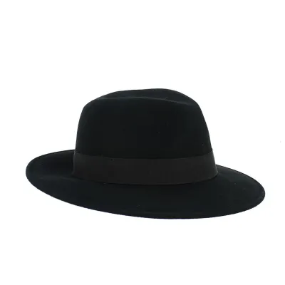 Chapeau Fedora Canberra feutre poil noir - Traclet