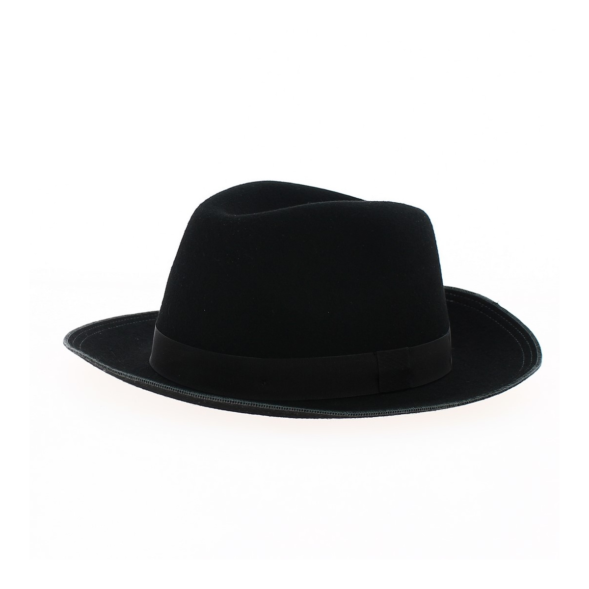 Fedora Bepo hat black wool felt - Traclet