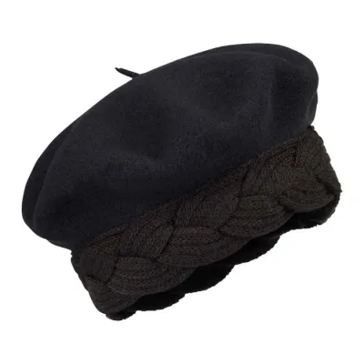 Black Wool Pina Beret - Heritage by Laulhère Reference: 12615 | Chapellerie Traclet
