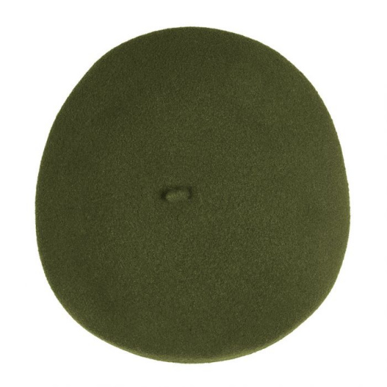 St Jean Olive Green Beret Cap - Heritage by Laulhere