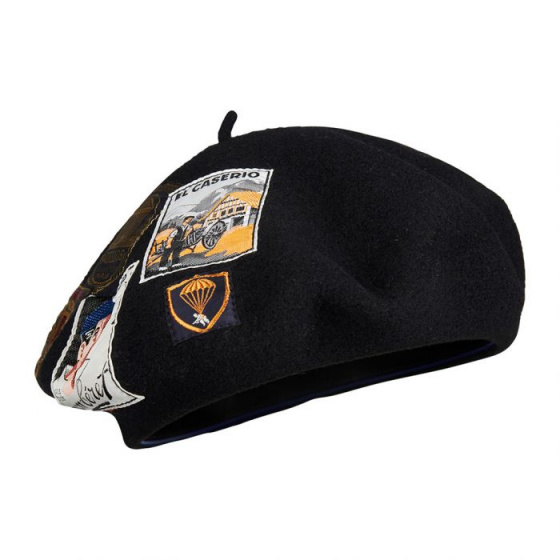 Béret Eridan laine Noir - Héritage par Laulhère Béret Eridan laine Noir - Héritage par Laulhère
