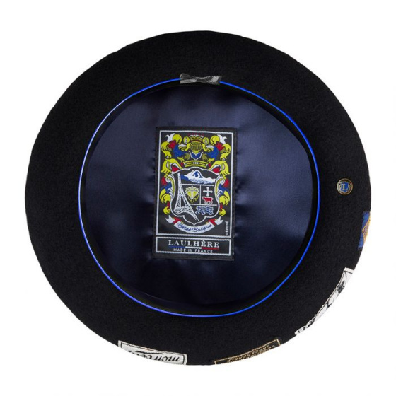 Black Wool Eridan Beret - Heritage by Laulhère Black Wool Eridan Beret - Heritage by Laulhère