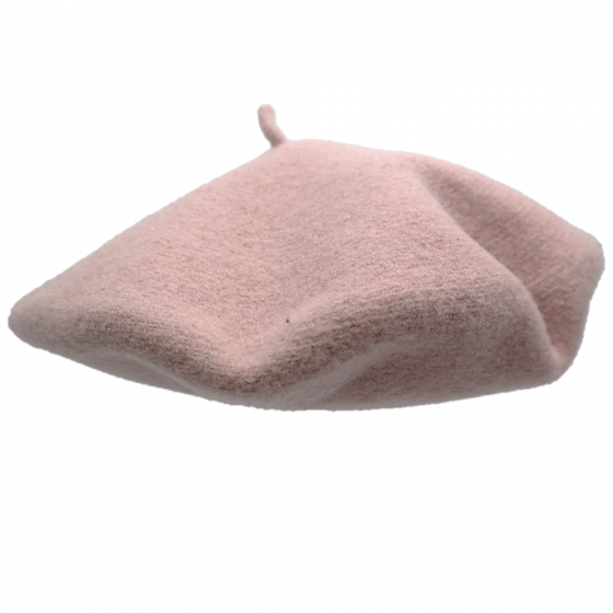 Béret enfant laine rose pâle - Le Béret Français