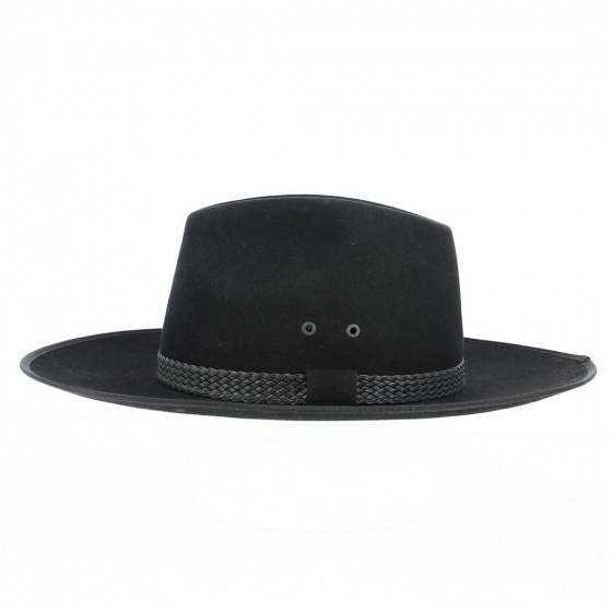 Chapeau Fedora Bruno feutre lapin noir - Traclet Chapeau Fedora Bruno feutre lapin noir - Traclet