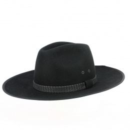 Fedora Bruno black rabbit felt hat - Traclet