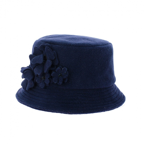 Fleury blue cloche hat - Traclet