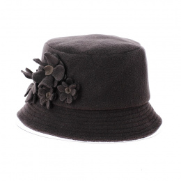 Fleury brown-purple cloche hat - Traclet