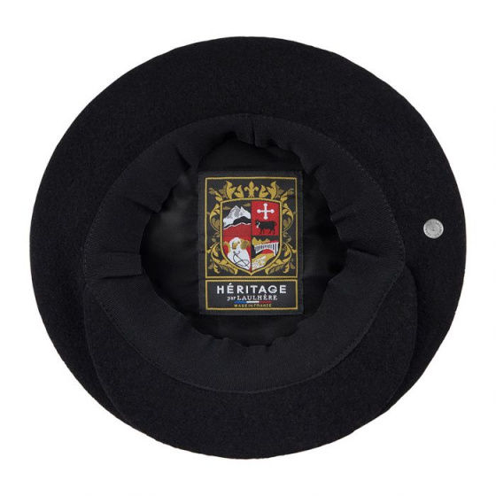 Black Campus Beret Cap - Heritage by Laulhère