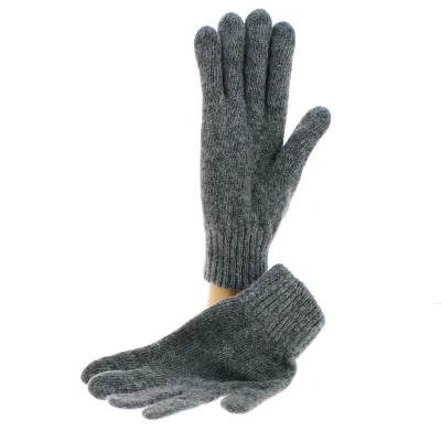 Gants en laine & polyamide gris - Traclet