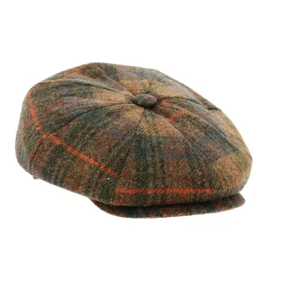 Casquette Irlandaise Frank Laine Marron carreaux- TRACLET