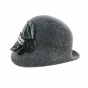 Clara grey wool cloche hat - Traclet