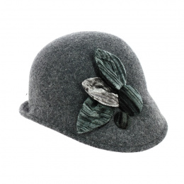 Clara grey wool cloche hat - Traclet