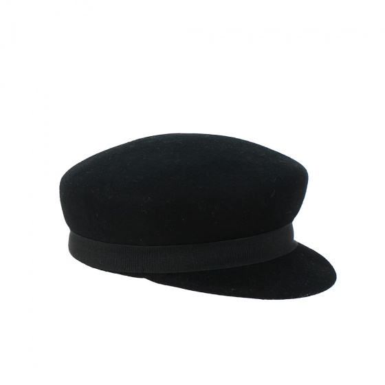 Casquette bombée La Joka feutre laine noir - Traclet Casquette bombée La Joka feutre laine noir - Traclet