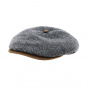 Flat cap Laurent grey wool - FLECHET