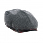 Flat cap DIDIER grey wool - Crambes