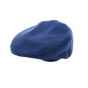 Hanis wool flat cap royal blue - Crambes