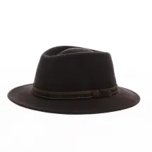 Traveller Paris Brown Wool Felt Hat - Traclet