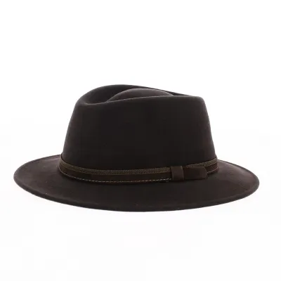 Traveller Paris Brown Wool Felt Hat - Traclet