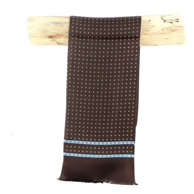 Foulard en soie Lucio marron - Traclet