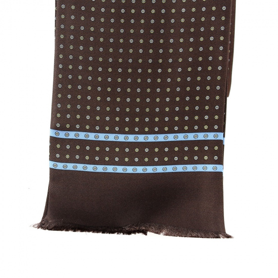 Foulard en soie Lucio marron - Traclet Foulard en soie Lucio marron - Traclet