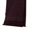 Foulard en soie Pedro bordeaux et bleu - Traclet