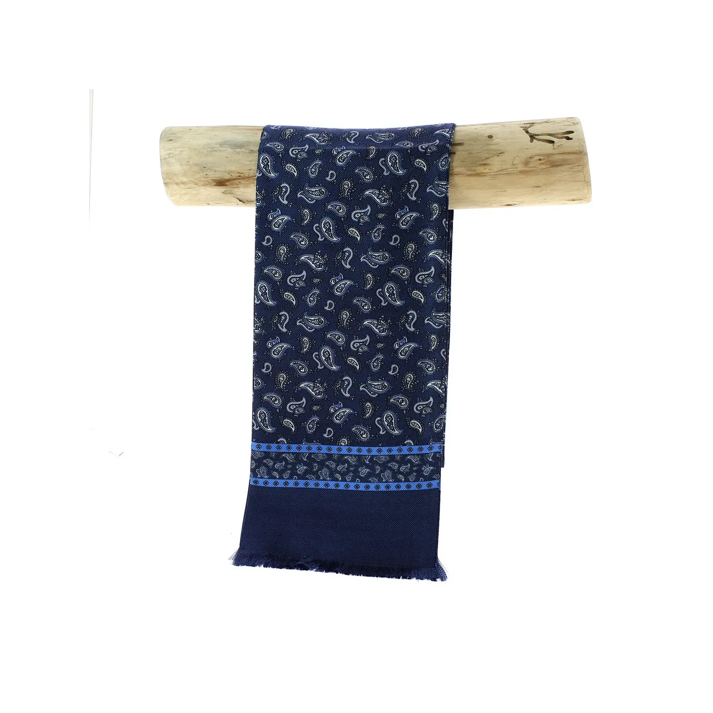 Foulard en Soie Nico bleu marine - Traclet