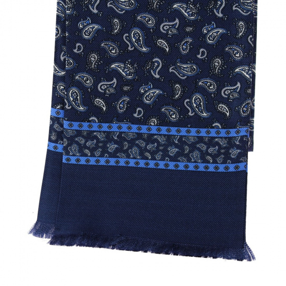 Silk Scarf Nico navy blue - Traclet