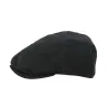 David polyester flat cap black - Crambes