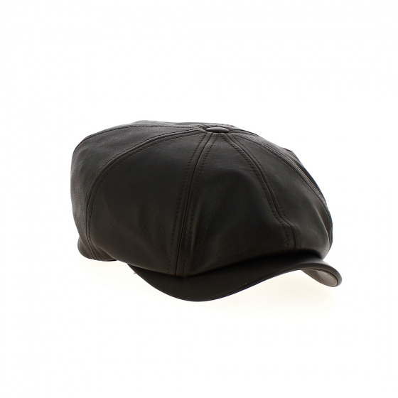 Casquette Hatteras en cuir marron - Traclet