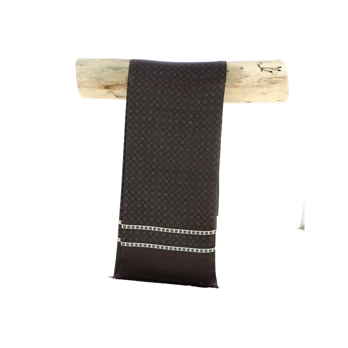 Foulard en soie Pola marron - Traclet