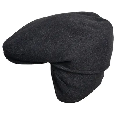 Firenze Flat Cap with Ear Flaps Anthracite - Traclet Reference: 4317 | Traclet Hat Shop