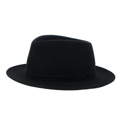 Chapeau fedora Feutre Laine Noir - Panizza