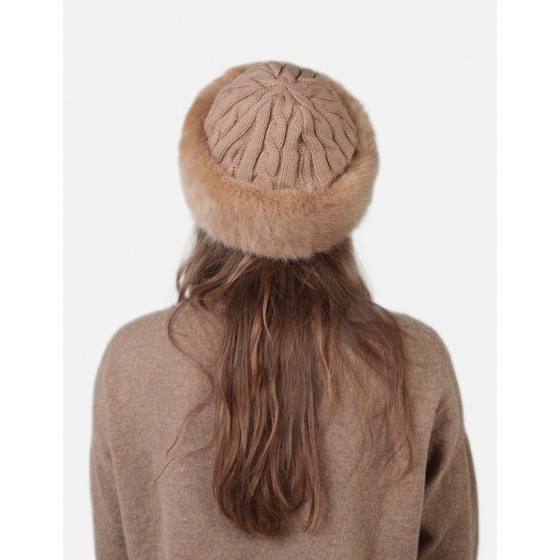 Cable Beanie-Toque Light Brown Faux Fur - Barts Cable Beanie-Toque Light Brown Faux Fur - Barts