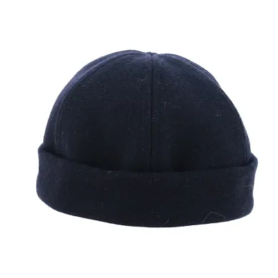 Bonnet docker laine bleu marine - Crambes