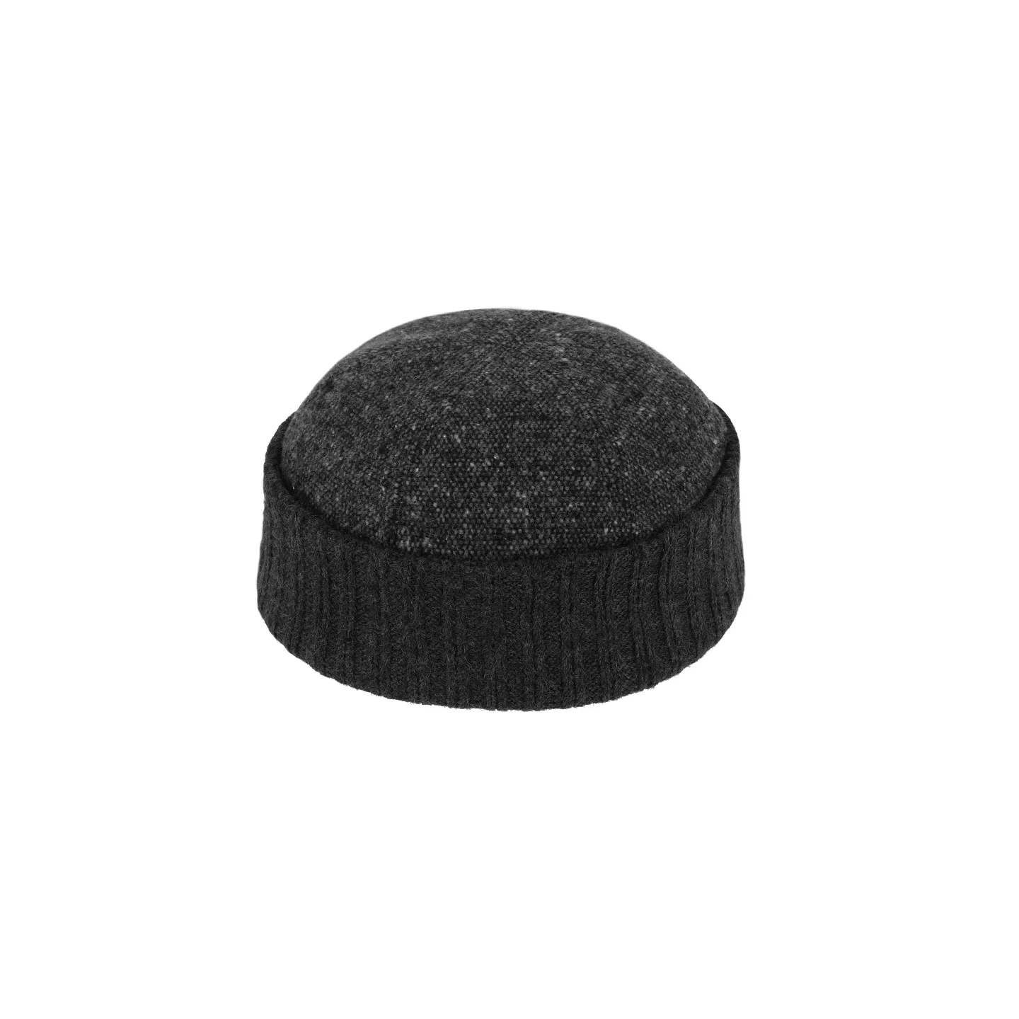 Bonnet Docker à Revers Baia Laine Anthracite- Traclet Reference : 2838 | Chapellerie Traclet