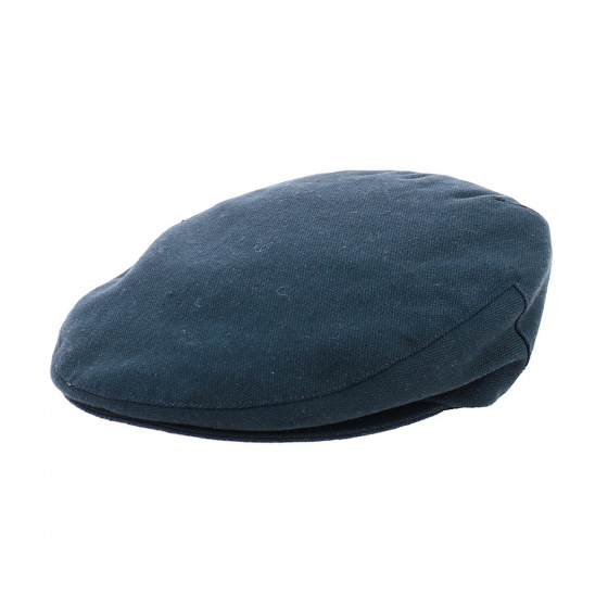 Navy blue cotton flat cap - Traclet Navy blue cotton flat cap - Traclet